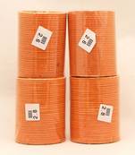 Haldi color 4 set of velvet fashion bangles combo size(2 set of 2.6, 2 set of 2.8) fb106cmb