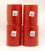 Orange color 4 set of velvet fashion bangles combo size(2 set of 2.6, 2 set of 2.8) fb133cmb