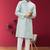 Men's sky blue embroidered kurta pajama