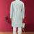 Men's sky blue embroidered kurta pajama