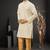 Men's light yellow embroidered kurta pajama