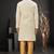 Men's light yellow embroidered kurta pajama