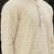 Men's light yellow embroidered kurta pajama