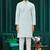 Men's light blue embroidered kurta pajama