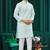Men's light blue embroidered kurta pajama