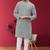 Men's black embroidered kurta pajama