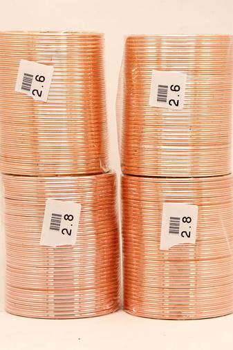 Peach color 4 set of fashion bangles combo size(2 set of 2.6, 2 set of 2.8) fb170cmb