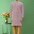 Men's wine embroidered kurta pajama