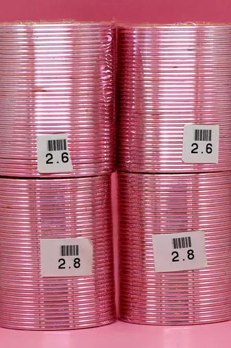 Pink color 4 set of fashion bangles combo size(2 set of 2.6, 2 set of 2.8) fb199cmb