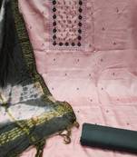 Pink Zora silk blend Embroidered Unstitched Dress Material