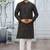 Men's black embroidered kurta pajama