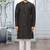 Men's black embroidered kurta pajama