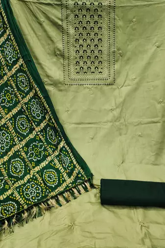 Pista Coco silk blend Sequins Work Unstitched Dress Material