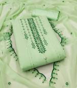 Pista Georgette Embroidered Unstitched Dress Material