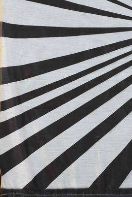Silk Land  Black  Printed Cotton Blend Saree  3