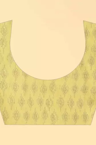 Silk Land  Yellow  Printed Cotton Blend Saree 
