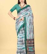 Silk Land  Multicolored Dyed Cotton Blend Saree 