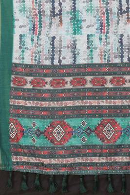 Silk Land  Multicolored Dyed Cotton Blend Saree  3