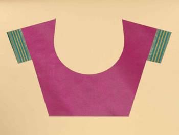 Silk Land  Pink  Solid Art Silk Saree  5