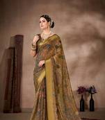 Silk Land  Multicolored Printed Cotton Blend Saree 