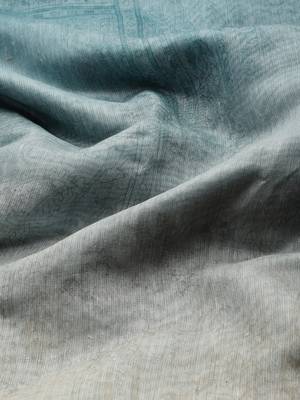 Silk Land  Sea Green  Printed Organza Saree  3