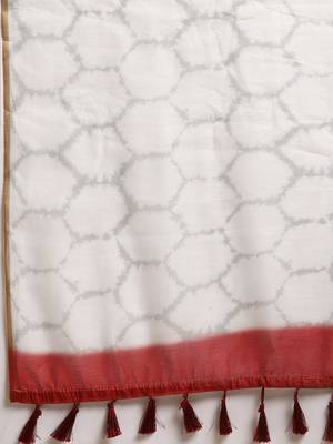 Silk Land  White  Printed Organza Saree  5