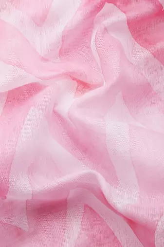 Silk Land  Pink  Printed Organza Saree 