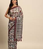 Silk Land  Multicolored  Printed Organza Saree 