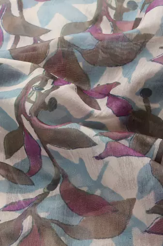 Silk Land  Multicolored  Printed Organza Saree 