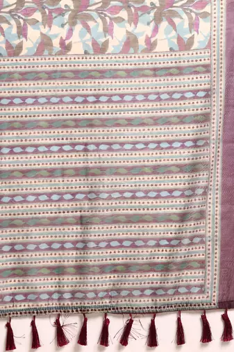 Silk Land  Multicolored  Printed Organza Saree 