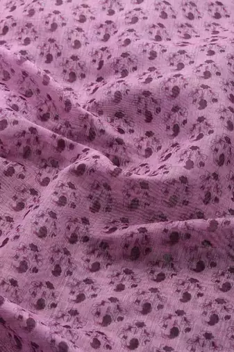 Silk Land  Pink  Kalamkari Cotton Blend Saree 