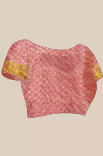 Silk Land  Pink  Woven Design Tissue Saree 