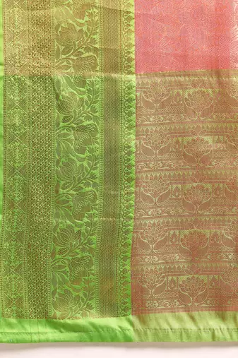 Silk Land  Pink  Woven Design Tissue Saree 