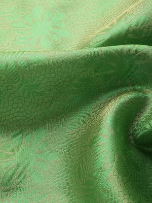 Silk Land  Green  Woven Design Tissue Saree  3