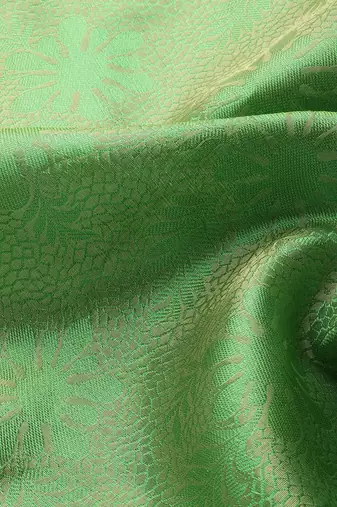 Silk Land  Green  Woven Design Tissue Saree 