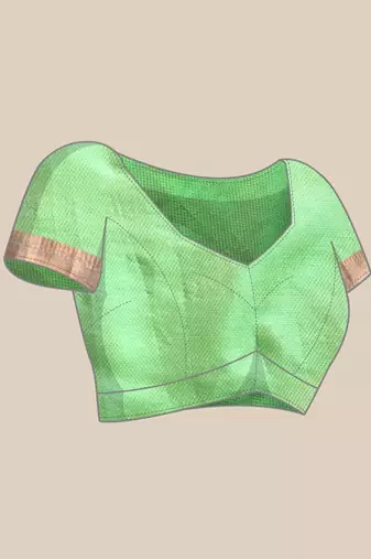 Silk Land  Green  Woven Design Tissue Saree 