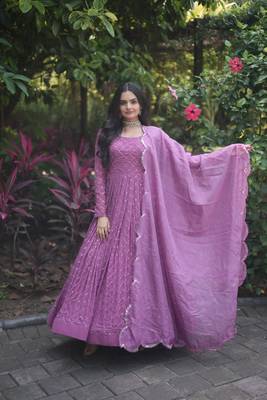 Stuning Onion Designer Ready Made Gown With Dupatta Collection 7