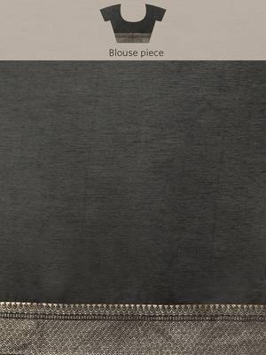 Silk Land  Black  Embroidered Cotton Blend Saree  4
