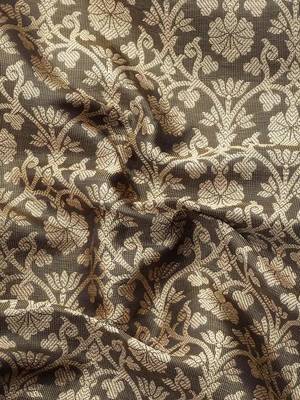 Silk Land  Black  Woven Design Brocade Saree  5