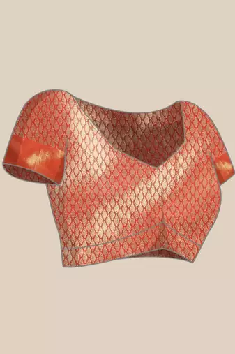 Silk Land  Teal  Woven Design Brocade Saree 