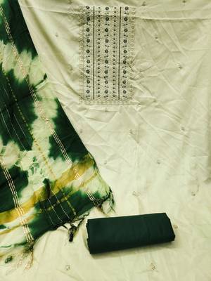 Pista Zora silk blend Embroidered Unstitched Dress Material 2