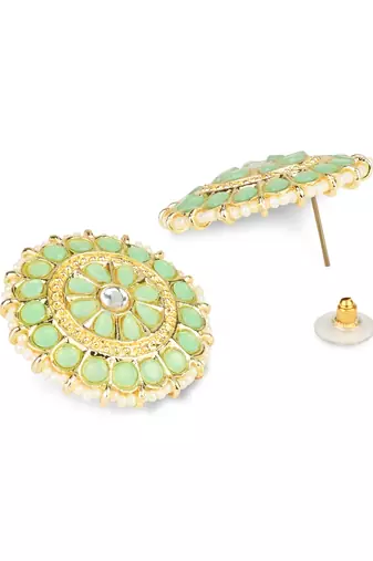traditional kundan & pearl choker necklace set for women/girls 