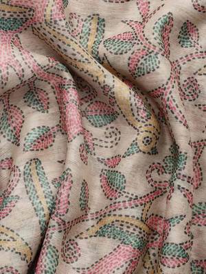 Silk Land  Multicolored  Printed Cotton Blend Saree  3