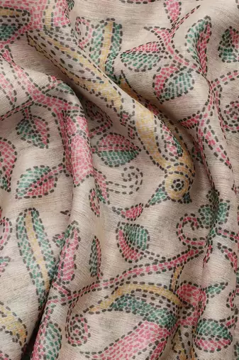 Silk Land  Multicolored  Printed Cotton Blend Saree 