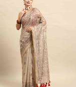 Silk Land  Multicolored  Printed Cotton Blend Saree 