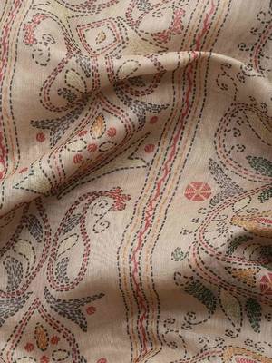 Silk Land  Multicolored  Printed Cotton Blend Saree  3