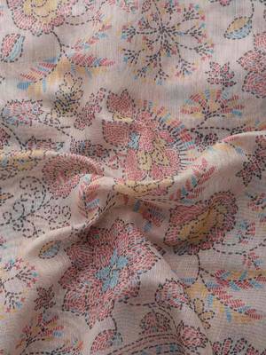Silk Land  Multicolored  Printed Cotton Blend Saree  4