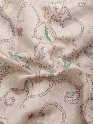 Silk Land  Multicolored  Printed Cotton Blend Saree  3