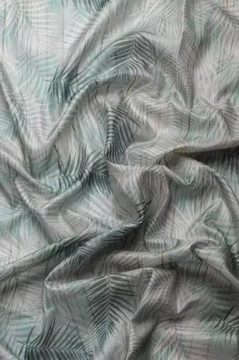 Silk Land  Teal  Digital Print Art Silk Saree 