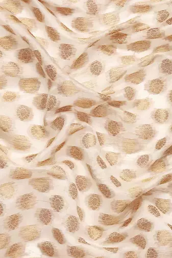 Silk Land  White  Woven Design Silk Cotton Saree 